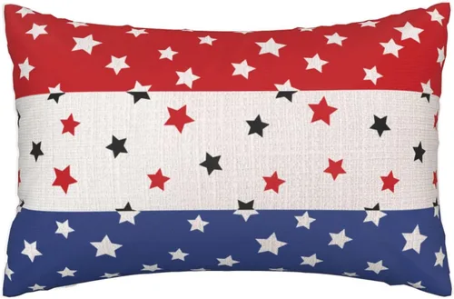 Miniatura 11 de Fundas de almohada de lino del 4 de julio de 1776, funda de almohada de lino para el Día de la Independencia, decoración de funda de almohada
