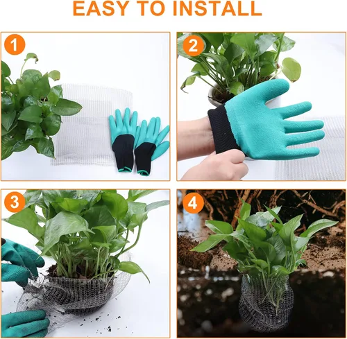Miniatura 3 de YBB 6 cestas de protección de raíces, cestas de velocidad de alambre Gopher, cestas de acero inoxidable para topos y campañoles para protección