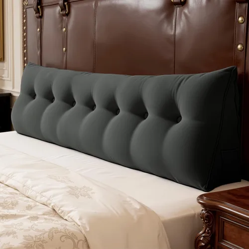 Miniatura 11 de Almohada WOWMAX grande de apoyo con forma triangular, almohada con forma de cuña para respaldo o lectura, cabecero para el día de la Madre