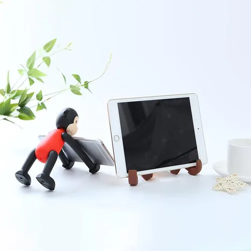 Miniatura 5 de Bonito accesorio de escritorio, divertida decoración de escritorio, soporte ajustable para teléfonos inteligentes y tabletas (verde)