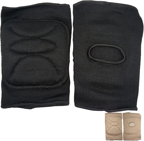 DANCEYOU Rodilleras de baile de esponja suave gruesa para voleibol para niños grandes, adolescentes y adultos, protector de rodilla para Negro