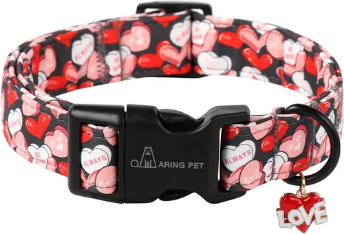 Miniatura 21 de Aring Pet Collar navideño para perro, lindo, ajustable, de algodón, para cachorros, perros pequeños, medianos y grandes, con copos de nieve, rojo Z