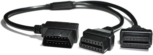 Miniatura 3 de 16 pin OBD2 OBDII Diagnóstico Extensor Divisor Cable de extensión macho a doble hembra Y Cable 12 pulgadas