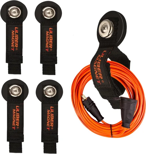 Miniatura 9 de ULIBERMAGNET Correa de velcro magnética fuerte, organizador de herramientas de almacenamiento magnético resistente, cable de extensión, manguera