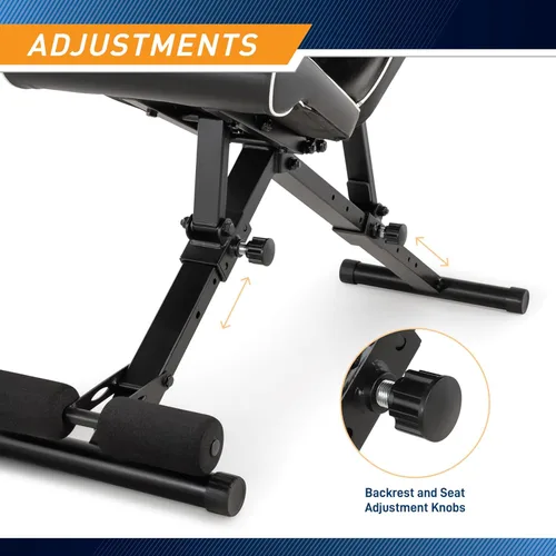Miniatura 4 de Marcy Foldable Adjustable Utility Weight Bench, Strength Training Home Gym for Full Body Workout