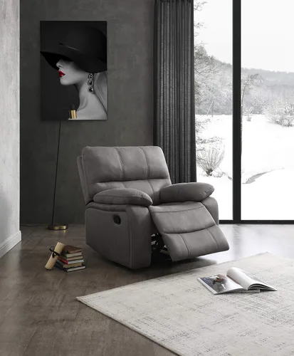 Miniatura 14 de Betsy Furniture Juego de sofá reclinable de microfibra para sala de estar 8007 (topo, sofá+sofá biplaza+sillón reclinable)