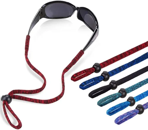 SHINKODA Paquete de 6 correas para gafas - Cordón universal para anteojos - Cordón retenedor de gafas para lectura, seguridad, deportes y gafas de