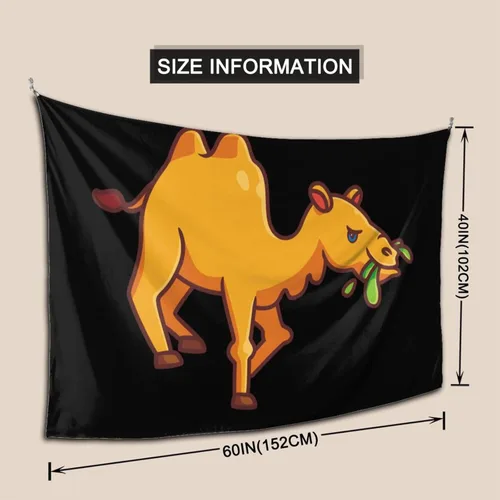 Miniatura 5 de LIFANGMI Camels Are Grazing Tapestry Wall Hanging 60x40 Inch Bedroom Living Room Dormitory Home Decoration Wall Tapestry