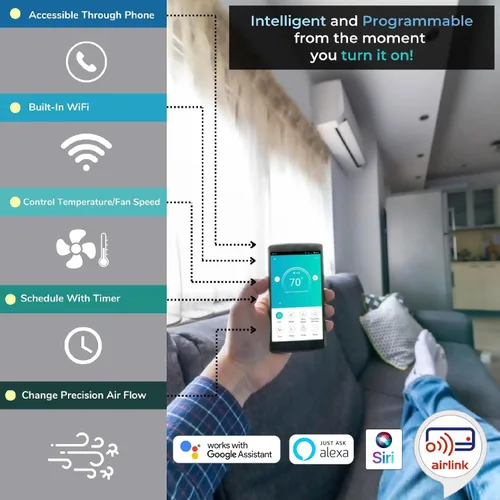 Miniatura 2 de Quad Split 36000 BTU 3-Ton Quantum Ultra Wi-Fi 22.5 SEER Energy-Star Multi (4) Zona Montaje en Pared Aire Acondicionado Bomba de calor 230 voltios