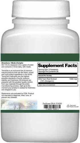 Miniatura 3 de Extracto de raíz de ñame silvestre (16% Diosgenin) Polvo (1 oz, ZIN: 514293)
