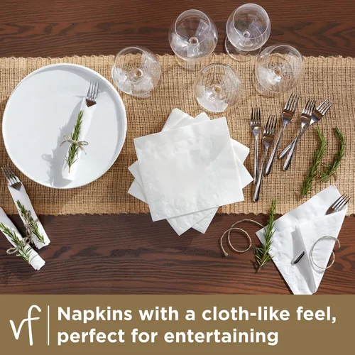 Miniatura 3 de Vanity Fair Servilletas de papel para bebidas Entertain Beverly, 480 unidades, servilletas desechables hechas para entretenimiento y eventos