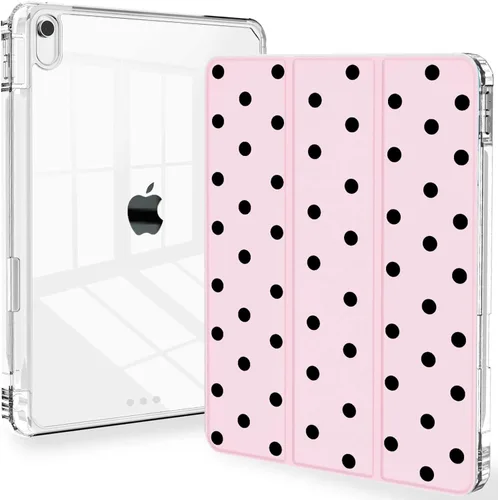 Miniatura 23 de Feams Funda para iPad (A16) 11ª generación de 11 pulgadas 2025, iPad de 10.9 pulgadas 2022, cubierta trasera transparente delgada de tres pliegues
