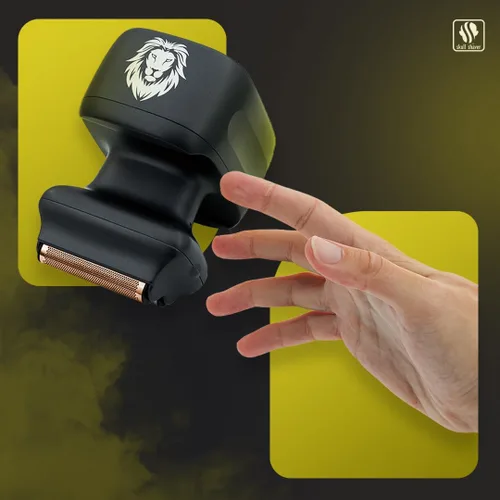 Miniatura 6 de Skull Shaver One Lion Silver PRO - Afeitadora de precisión para hombres, láminas de acero inoxidable japonesas, uso húmedo/seco, mango ergonómico