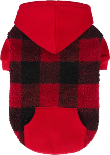 Miniatura 13 de PUPTECK Sudadera con Capucha para Perro Sudadera para Cachorro Suéter Cálido para Perro Ropa de Invierno Abrigos para Clima Frío para Perros Negro