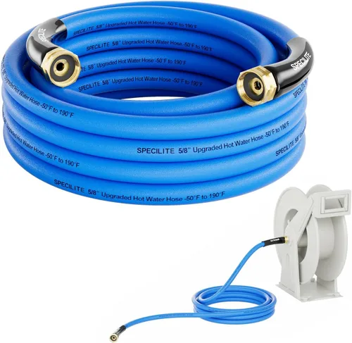 Miniatura 18 de SPECILITE Manguera de agua de jardín caliente/fría de 5 pies x 1 pulgada, -50 ℉ a 190 ℉, resistente, flexible, explosión de 605 psi, ligera, tubo
