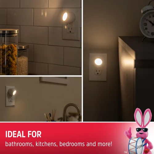 Miniatura 5 de Energizer Luces nocturnas giratorias LED que se enchufan a la pared, sensor del atardecer al amanecer, decoración del hogar, artículos esenciales