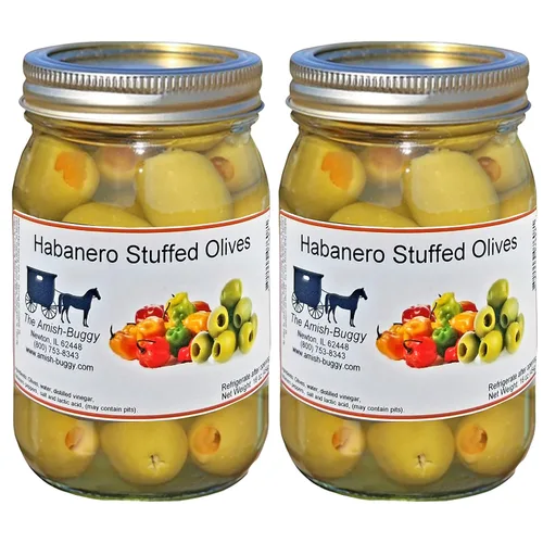 Miniatura 8 de Aceitunas grandes rellenas - Dos frascos de 16 oz. (aceitunas rellenas de queso Blau)