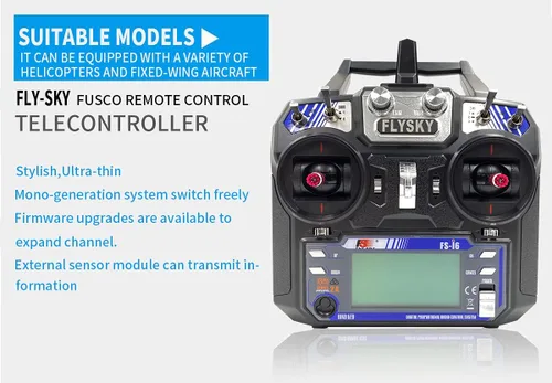 Miniatura 5 de FLYSKY FS-i6 6CH 2.4GHz Sistema de Radio RC Transmisor Controlador con Receptor FS-iA6 para RC Helicóptero Avión Cuadricóptero Planeador (Modo_2)