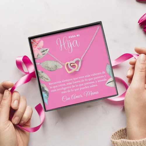 Miniatura 3 de Para Mi Hija Regalo Para Hija Regalo De Aliento De Hija Collar Para Hija Madre Y Hija Regalo Para Hija En Español Regalo De Cumpleaños Para Esposa