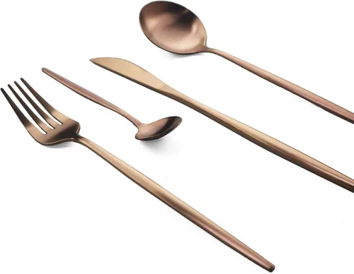 Miniatura 17 de JASHII Juego de cubiertos de acero inoxidable de 24 piezas, juego de cubiertos de servicio para 6, utensilios para cocina, aptos para lavavajillas