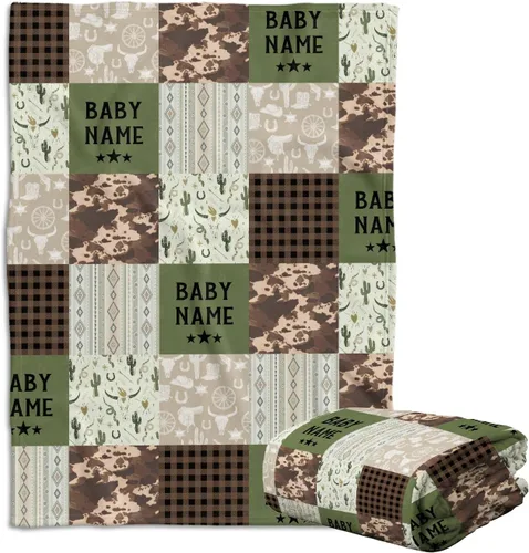 Miniatura 23 de Manta de bebé occidental para niña, manta de bebé occidental, mantas de bebé personalizadas, manta de bebé vaquero con nombre, mantas de bebé Chica