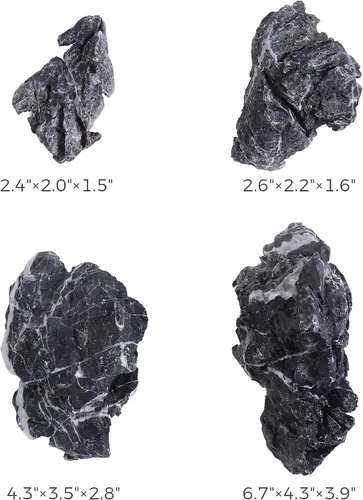 Miniatura 2 de Piedra natural Seiryu de 2 a 6 pulgadas, 4 piezas de rocas de acuario para paisajismo acuático, paisajismo de acuarios, terrarios, decoración