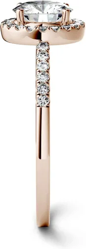 Miniatura 2 de Charles & Colvard Created Moissanite 6.5mm Round Cut Engagement Ring for Women 1.3 cttw DEW Lab Grown Solid 14K Rose Gold