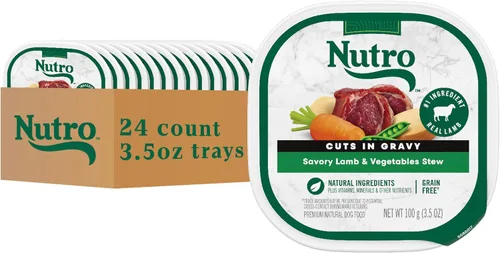 Miniatura 22 de Nutro Natural Choice - Trozos en salsa, comida húmeda para perros con variedad de cordero y ternera, bandejas de 3.5 oz (12 unidades, paquete de 2)