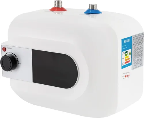 Miniatura 5 de Calentador de agua eléctrico de mini-tanque, 110 V, 1.6 galones, 1500 W, punto de uso instantáneo, calentador de agua caliente para remolque, baño