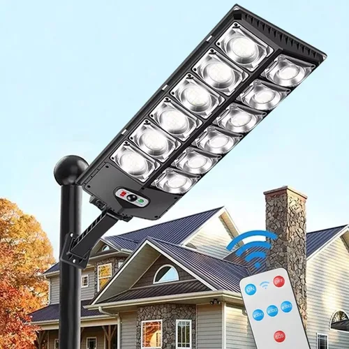 Miniatura 6 de ikaufen 80000LM 8500K Luz solar LED de calle 800 W, luces comerciales al aire libre, impermeables, de alto brillo LED, del atardecer al amanecer