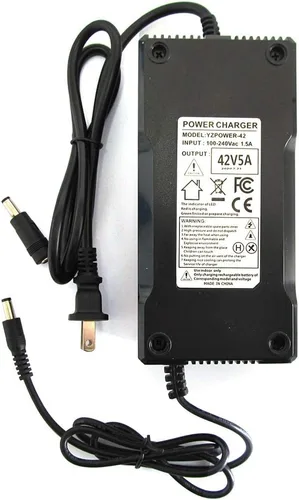 Miniatura 3 de Cargador de batería de 42V 5A para batería de iones de litio de 36V con enchufe DC 0.217 x 0.098 in/0.217 x 0.083 in