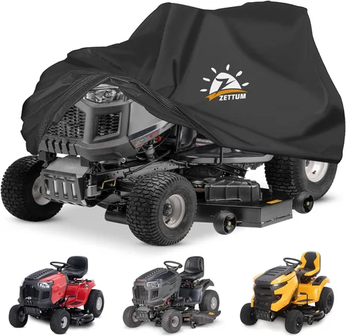 Zettum Cubierta para Cortacésped de Montar - Cubiertas para Tractor de Césped Impermeables y Resistente, Cubierta para Cortacésped al Aire Libre