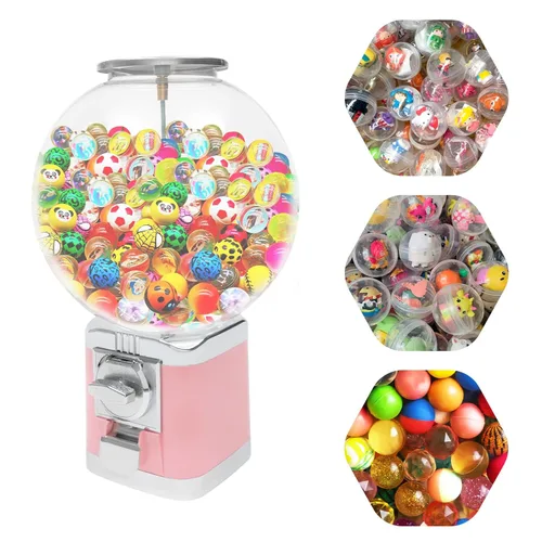 Miniatura 2 de Máquina expendedora, moneda de 1 dólar de gran capacidad, máquina de chicles de caramelo, 500 piezas de 1.26 pulgadas, máquinas expendedoras