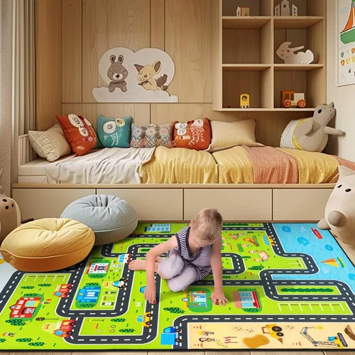 Miniatura 11 de Alfombra ABC de 5' x 7', Alfombras para Niños para Sala de Juegos, Aula, Dormitorio, Tapete de Juego de Aprendizaje Educativo con Alfabeto