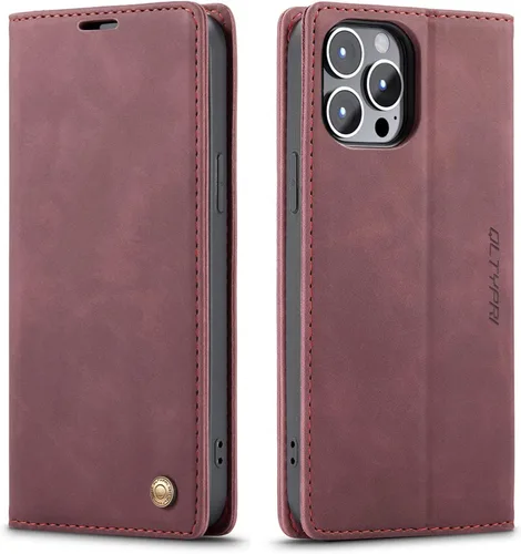 Miniatura 94 de QLTYPRI Para iPhone Air Case Wallet Con Tarjetero, Vintage PU Cuero Kickstand Cierre Magnético A Prueba De Golpes Folio Libro Funda Para IPhone 17