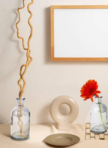 Miniatura 4 de Serene Spaces Living - Jarrones de cristal para medicina, 13 cm de alto y 6 cm de diámetro Gris ahumado pequeño