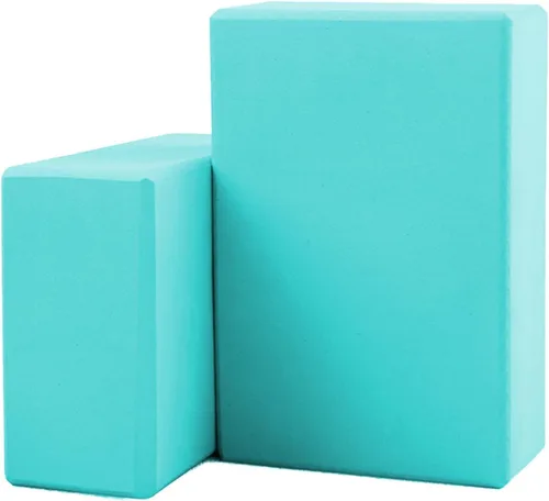 Bloques de yoga, paquete de 2 bloques de yoga ligeros de espuma EVA de alta calidad, bloques de espuma de apoyo antideslizantes para yoga, pilates,