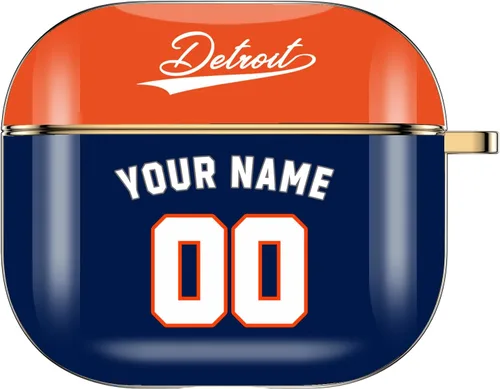 Miniatura 16 de Funda personalizada con nombre y número para AirPods Pro de 3ª generación Pro 2 (2019, 2021, 2022) con llavero personalizado, regalo para fanáticos