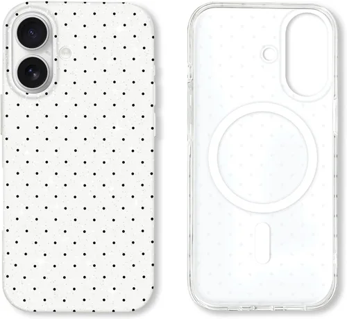 Miniatura 126 de Hython Funda para iPhone Air, diseño estético de lunares lindos, funda simple de 6.5 pulgadas, delgada, antiarañazos, parachoques de TPU suave, a