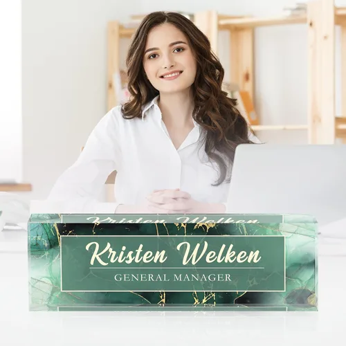 Miniatura 3 de Placa de nombre de escritorio personalizada, placa de nombre acrílica personalizada para decoración de escritorios, regalos de agradecimiento a