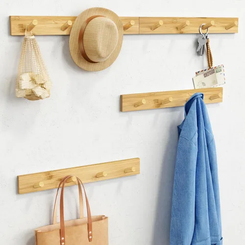 Miniatura 8 de Forbena Perchero Negro de Montaje en Pared Paquete de 4, Ganchos Rústicos de Granja para Pared, Perchero Vertical Colgante para Sombreros