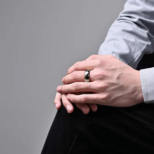Miniatura 7 de TTVOVO Anillo para hombre de 0.079 in, 0.157 in, 0.236 in, 0.315 in, acero inoxidable, anillos simples para hombres, mujeres, niños y niñas, anillos