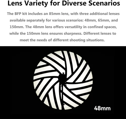 Miniatura 5 de Godox BFP - Accesorio de proyección de flash para Bowens Mount Flash Speedlite, diseño giratorio de 360°, montaje de lente EF, accesorio de luz