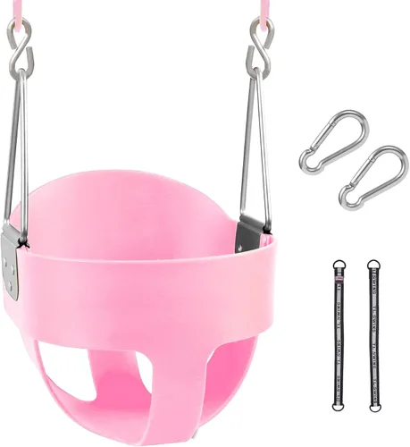 Miniatura 16 de RedSwing Columpio de Cubo Completo de Respaldo Alto con Combo de Asiento de Columpio de Servicio Pesado (Triángulo y Chain Dip), Correas de Árbol