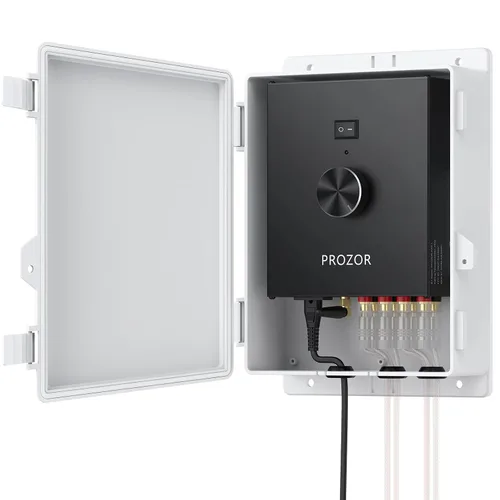PROZOR Amplificador de potencia Bluetooth 5.1 para altavoces al aire libre, amplificador Bluetooth de 4 canales para altavoces, amplificador de