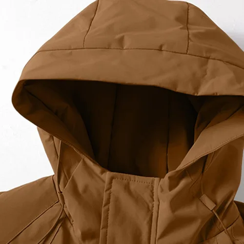 Miniatura 5 de Chaqueta impermeable de esquí para hombre con forro polar cálido para invierno con capucha costuras totalmente selladas