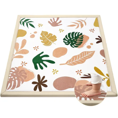 Miniatura 8 de Tapete de juego de 50 x 50 pulgadas para el suelo y el parque infantil, tapete de espuma de alta densidad de 1.2 pulgadas de grosor, alfombra