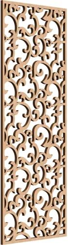 Miniatura 124 de Wheatland Paneles de pared decorativos de madera con calado, 9 3/8 pulgadas de ancho x 24 3/8 pulgadas de alto x 1/4 de alto, nogal