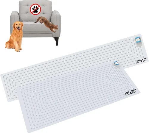 Miniatura 10 de SEERWAY Tapete Repelente para Perros y Gatos, 2 Piezas Tapete de Entrenamiento para Mascotas con 3 Modos Almohadilla de Descarga Eléctrica