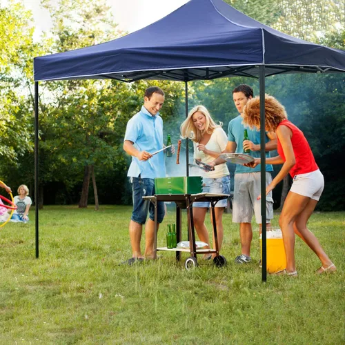 Miniatura 2 de FDW Tienda de campaña, toldo comercial instantáneo de 10 x 10 pies, toldo ajustable impermeable 300D con bolsa de transporte con ruedas, 4 bolsas